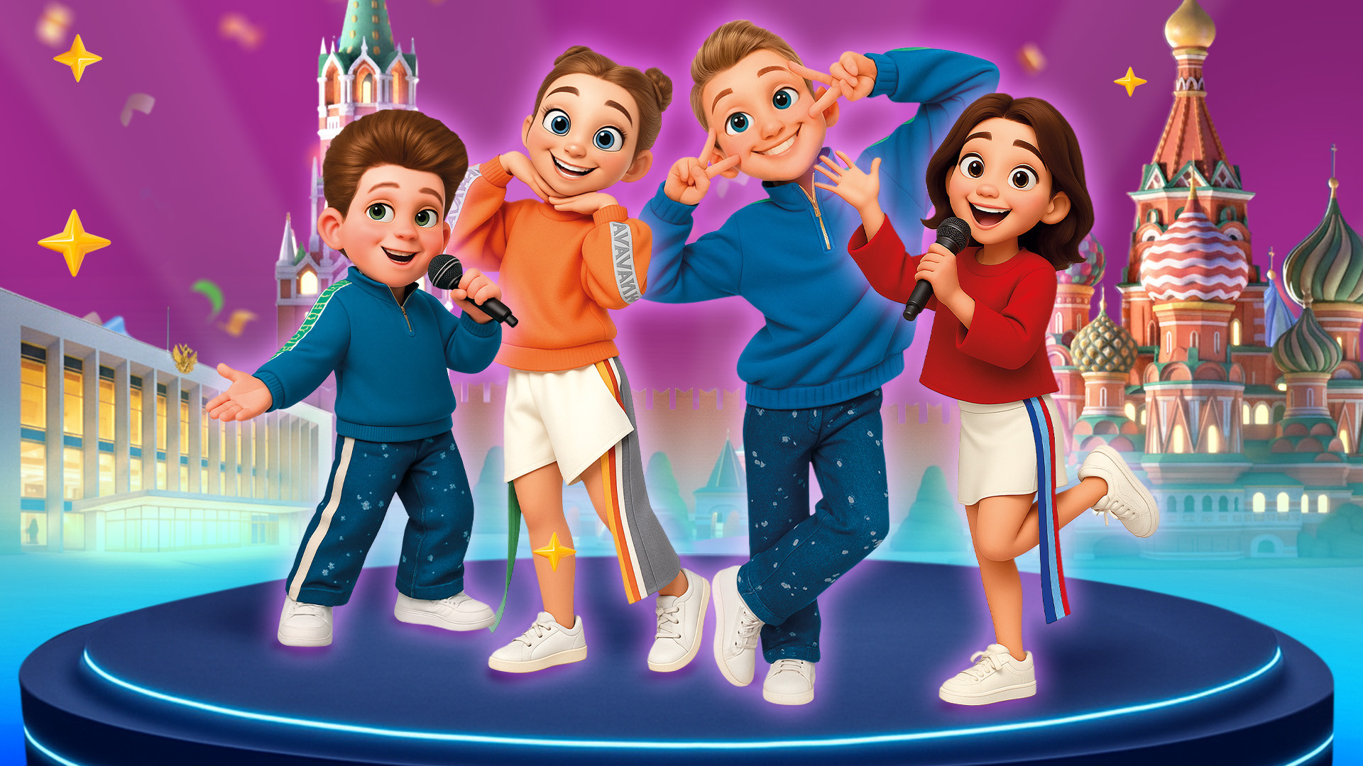 Концерт детского хора «Великан» в сопровождении циркового шоу.